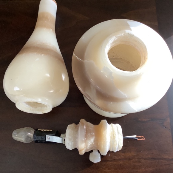 Onyx lamp vintage stone lamp - Picture 6 of 10